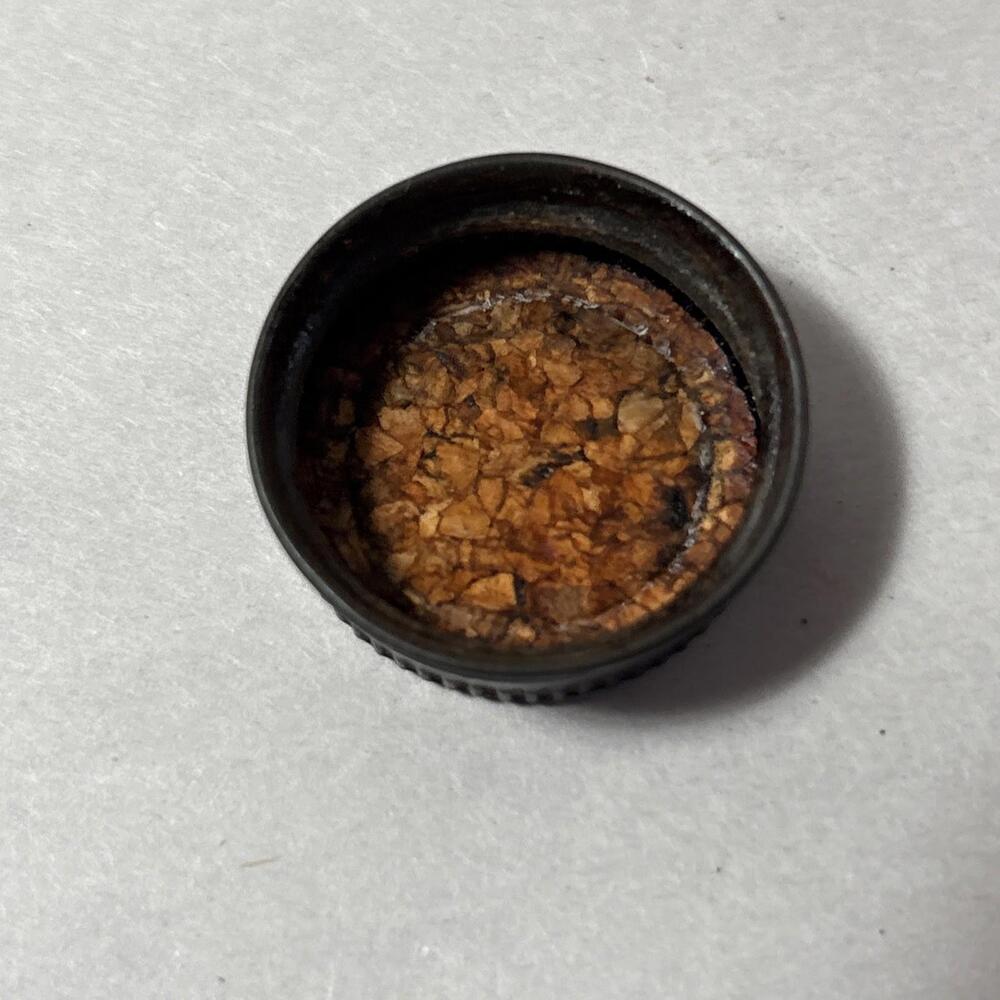 Vintage McKesson Embossed Fish Cod Liver Oil Bottle with Cap, Amber, Label - Picture 10 of 10